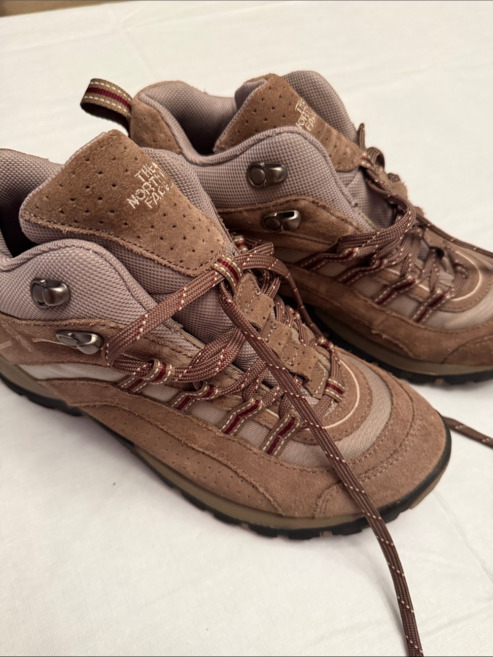 The North Face Women’s Brown Hiking Boots with Tan Accents